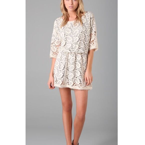 Dolan Paisley Crochet Dress - Picture 1 of 7